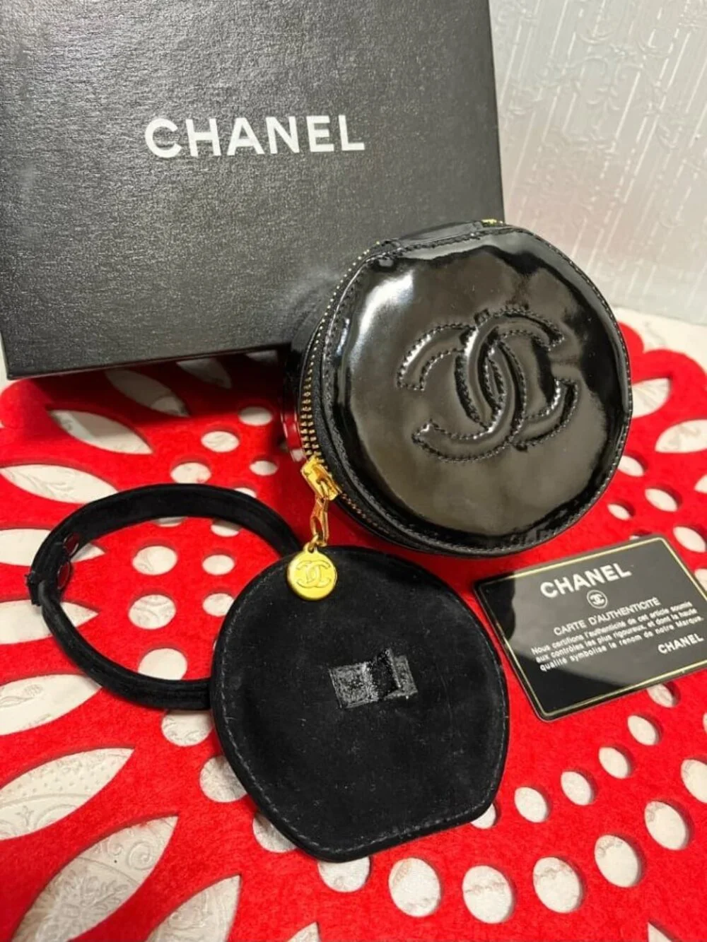 Chanel Case Black Gold Handbag